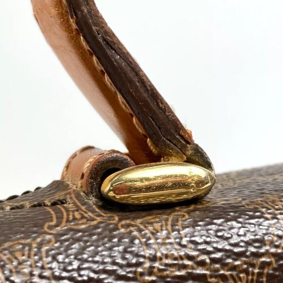 CELINE Macadam vintage Hand Bag document bag Business bag PVC/Leather Brown - Picture 7 of 14